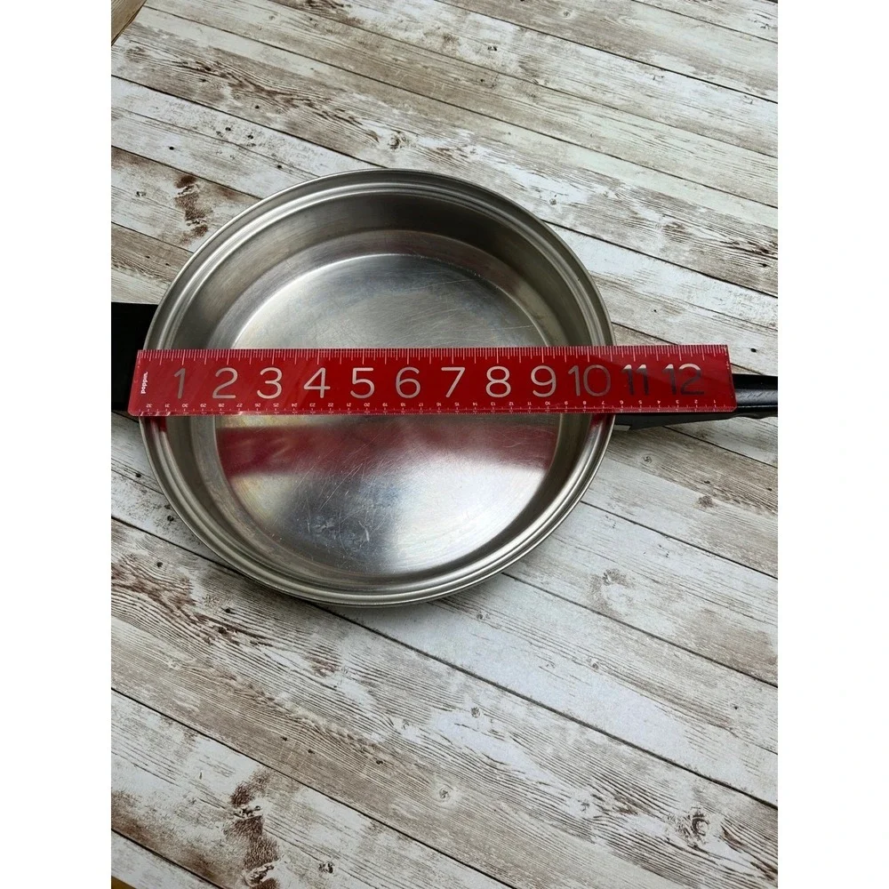 Lustre Craft Skillet Pan Silver 5-Ply Stainless Steel Multi Core USA 10.5 Inch